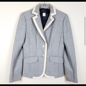 Gray J. Crew Double Faved Wool Lexington Jacket